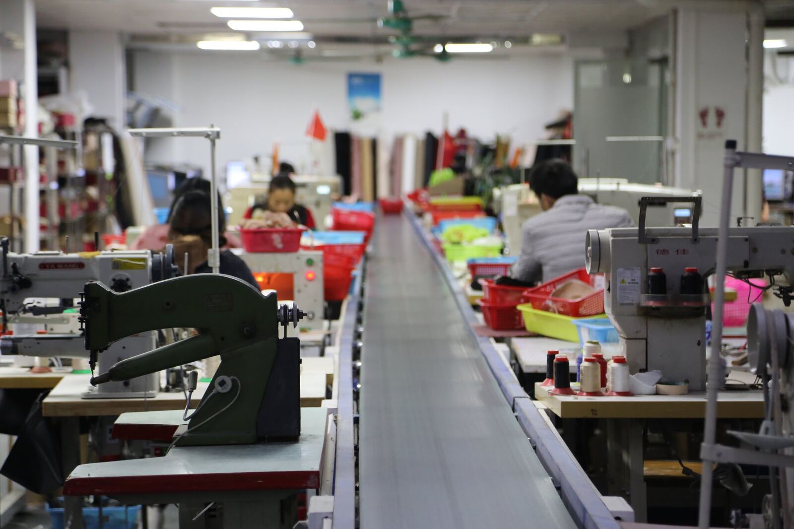 Factory sewing line, Dongguan
